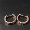 Image 4 : 10K Rose Gold Diamond (0.2Ct,Si2-I1,F-G) Earrings (~weight 2.95g), Appraised Retail $2180