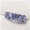 Image 3 : 10K White Gold Tanzanite(2.3ct) Ring (~Size 6)(Ring is resizable for $40) (~weight 2g), Made in Cana