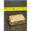 Image 2 : Unrefined Scrap Gold wafer bar melted from computer pins purity unknown  approx wt 1.5 ounce