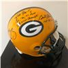 Image 1 : Signed Brett Favre, Aaron Rodgers & Bart Starr Green Bay Packer Quarterback Legends Helmet