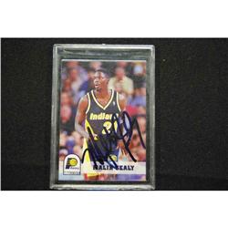1993 NBA Hoops 91 Malik Sealy Autographed Card