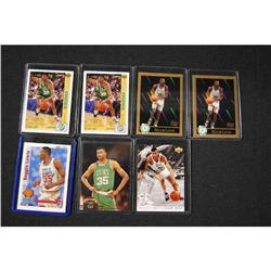 Set of 7 Reggie Lewis Basketball Cards