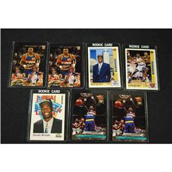 Set of 7 Dikembe Mutombo Basketball Cards
