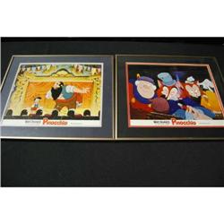 Set of 2 Framed "Pinocchio" Lobby Cards
