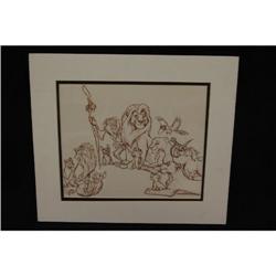 "The Lion King" Serigraph Drawing
