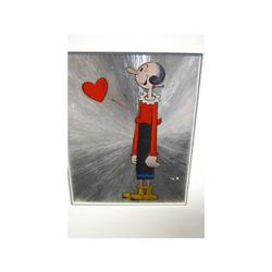 Olive Oyl Lithograph on Studio Prepared Background