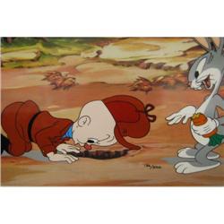 "Elmer Fudd & Bugs Bunny" Hand Painted Cel