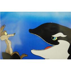 "Shamu & Wile E. Coyote" Original Production Cel