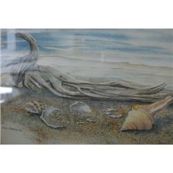 Seashore Watercolor by Emel Doner