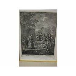 "Funeral of Chryston" Engraving by William Hogarth