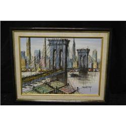 "City Scape" Oil on Canvas by Duchamp