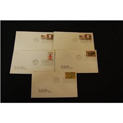 Lot of 5 First Day Cover Stamps
