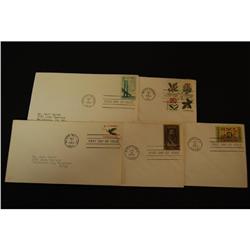 Lot of 5 First Day Cover Stamps