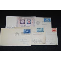 Lot of 5 First Day Cover Stamps