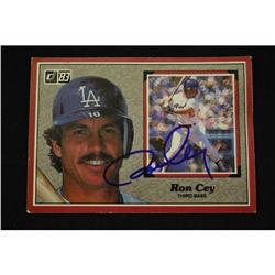 1983 Donruss Ron Cey Autographed Baseball Card