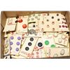 Image 1 : BOX FULL OF VINTAGE BUTTONS SINGER WOOLCO & MORE