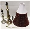 PAIR OF MISMATCHED TABLE LAMPS