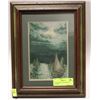 Image 1 : OLD SAILBOAT STITCHED ART FRAMED