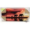 Image 1 : NEW FRAMED ELEPHANT FAMILY CANVAS FRAMED 10" X 22"