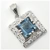 Image 2 : SV6-79 SILVER BLUE TOPAZ CZ(2.1CT) PENDANT