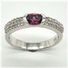 Image 1 : SV6-100 SILVER GARNET CZ(0.7CT) RING 6.5