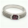 Image 3 : SV6-100 SILVER GARNET CZ(0.7CT) RING 6.5