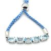 Image 2 : SV6-96 SILVER BLUE TOPAZ(4.5CT) BRACELET