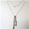 Image 2 : BZ604-98 SILVER CZ 16" 10.26G NECKLACE