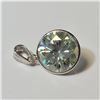 Image 1 : BZ604-69 14K  BLUISH GREEN MOISSANITE PENDANT