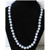 Image 1 : #275-NATURAL BLUE AQUAMARINE BEAD NECKLACE 18"