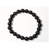Image 1 : #272-NATURAL BLACK OBSIDIAN BEAD BRACELET