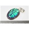 Image 1 : #185-AUSTRALIAN TRIPLE OPAL PENDANT