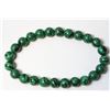 Image 1 : #345-NATURAL MALACHITE BEAD BRACELET 7.5"