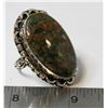 Image 1 : #141-NATURAL OCEAN JASPER RING SIZE 8
