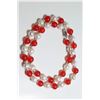 #30-FRESH WATER PEARL & RED JADE NECKLACE