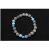 Image 1 : #355-LABRADORITE,BLUE TURQUOISE BEAD BRACELET