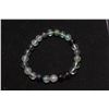 Image 1 : #339-NATURAL FLUORITE BEAD BRACELET 7.5"