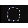 Image 1 : #329-FRESH WATER PEARL & SUGILITE BRACELET 7.5"