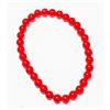 Image 1 : #9- RED CORAL BRACELET 7.5"/6mm
