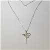 Image 2 : BZ604-68 SILVER CZ 16" NECKLACE