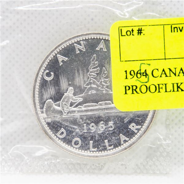 1965 CANADIAN $1 SILVER COIN - PROOF LIKE