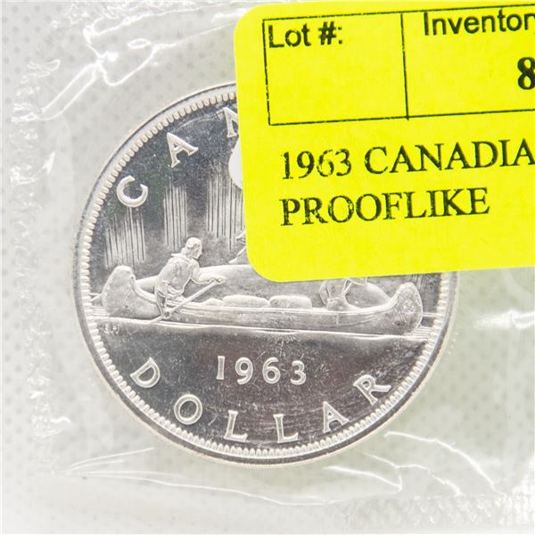 1963 CANADIAN $1 SILVER COIN - PROOF LIKE