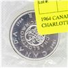 Image 1 : 1964 CANADIAN $1 SILVER COIN - CHARLOTTETOWN