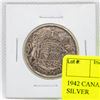 Image 1 : 1942 CANADIAN FIFTY CENT COIN - SILVER