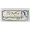 Image 1 : 1954 CANADIAN $20 BILL -  DEVILS FACE