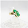 Image 2 : 18 KARAT YELLOW GOLD EMERALD RING SIZE 7