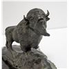 Image 2 : CAST METAL BISON IN GRANITE BASE 10 INCHES LENGTH