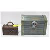 Image 1 : GREY PIRATE CHEST JEWELRY BOX & BROWN CHEST BOX