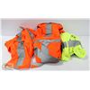 Image 1 : FLAT OF 4 VELCRO SAFETY VESTS