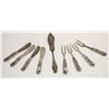 Image 1 : VINTAGE 9 PIECE STAINLESS CHEESE KNIFE AND FORK